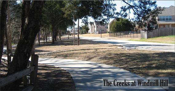 Paved Walking Trail at Creeks at Windmill Hill