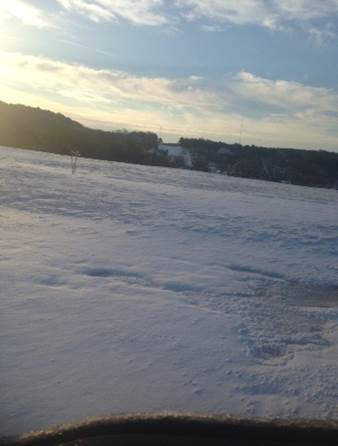 Snow on Mans Road 2015