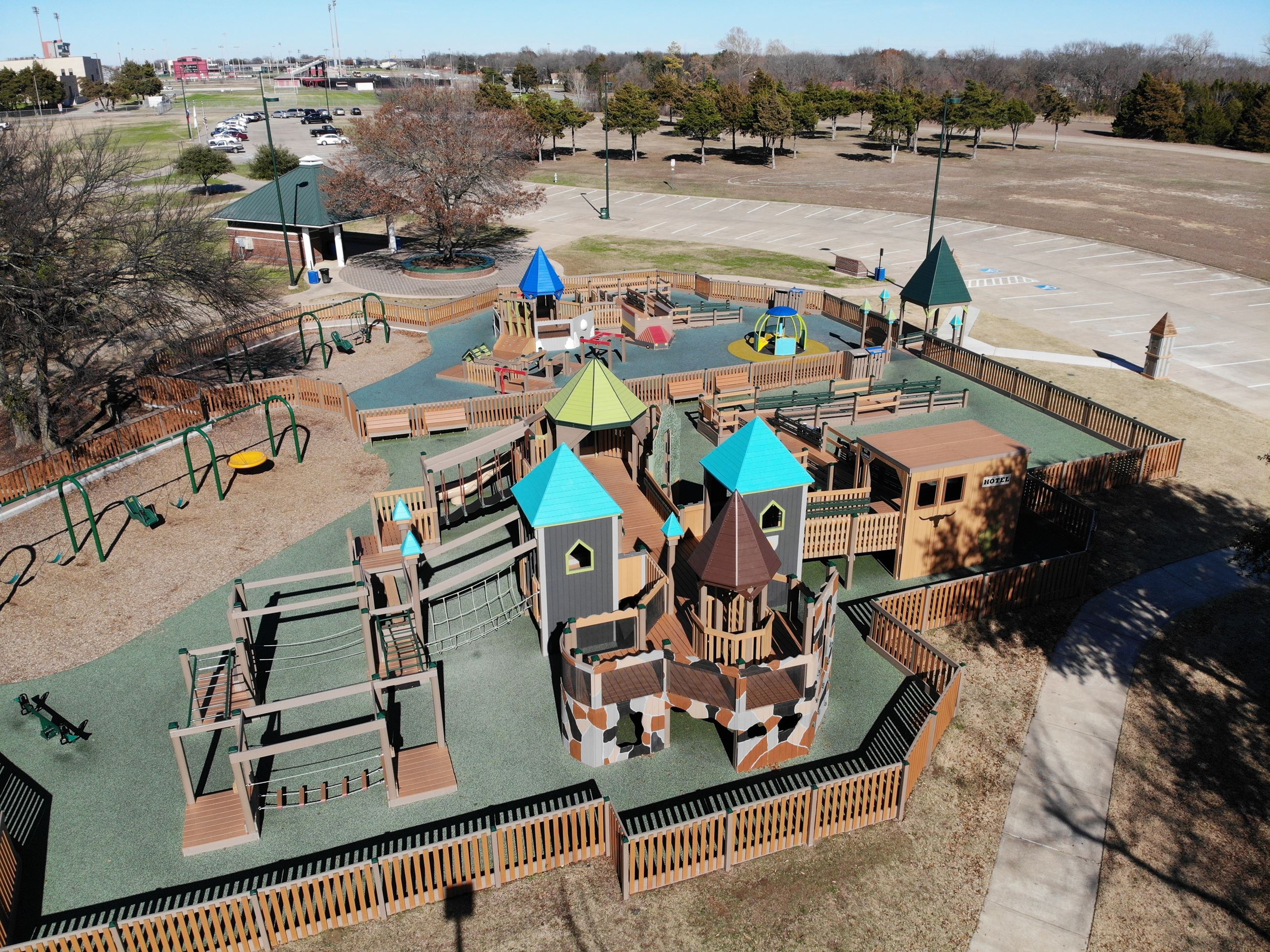 Aerial View of Virginia Weaver Creative Playground